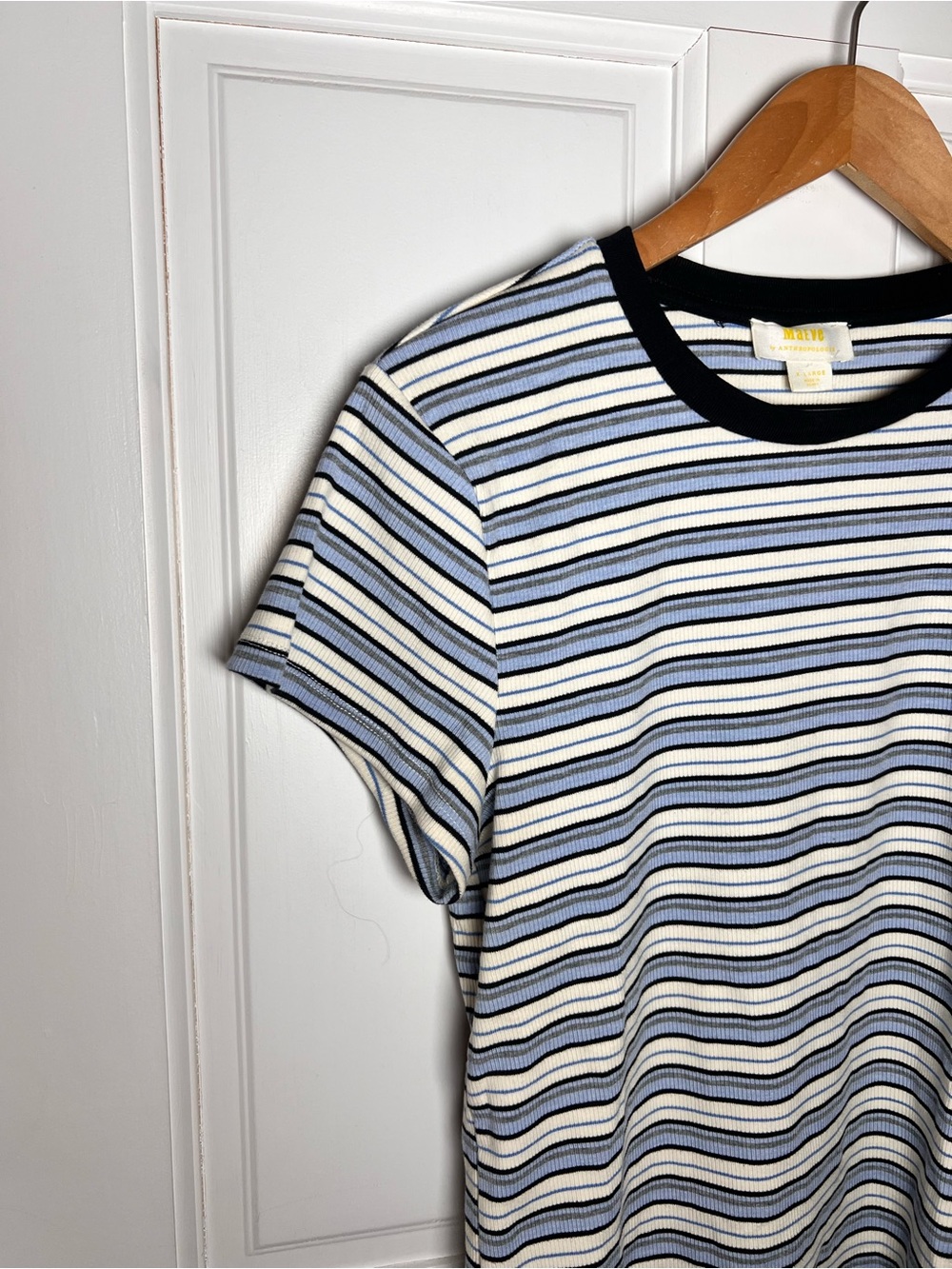 Maeve Navy and White Striped Short-Sleeve Crewneck Tee - Picture 6 of 12